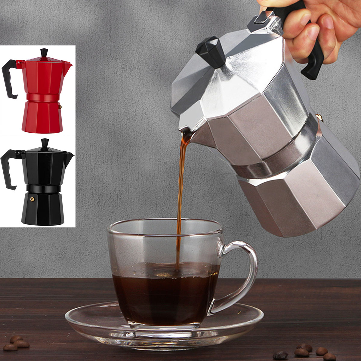 Moka Pot Stove - Cafeteira pote de alumínio mocha espresso