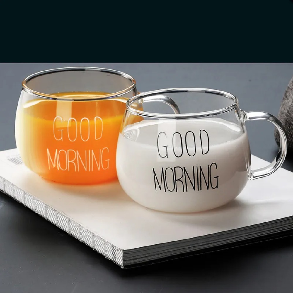 Coffee Tea Name - 1pc criativo copo de vidro café