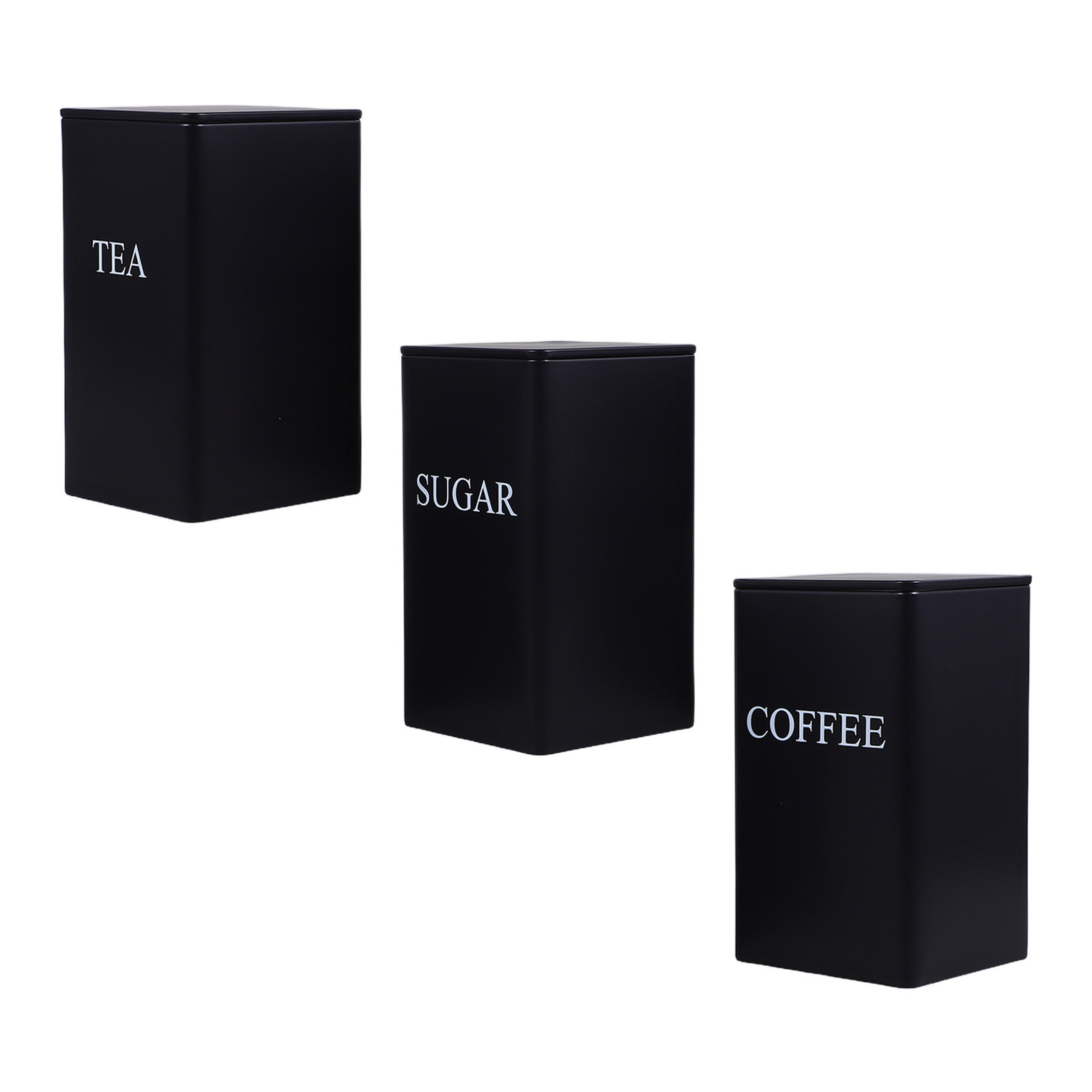 Coffee Tea And Sugar Set - Conjunto de 3 Potes de Armazenamento