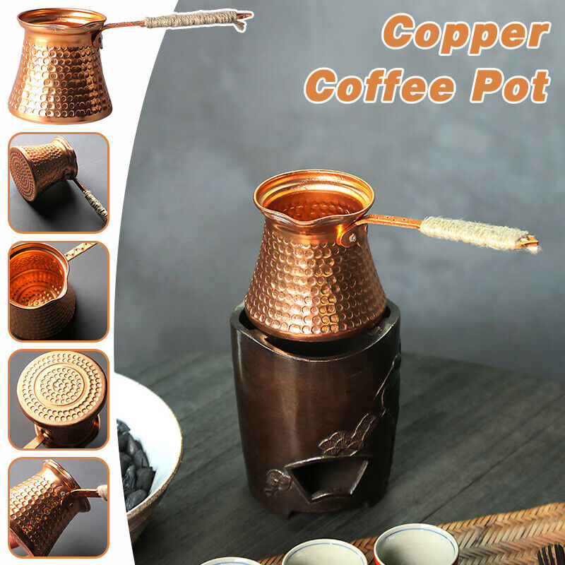 Moka Pot Stove - Bule de café antigo cobre turco
