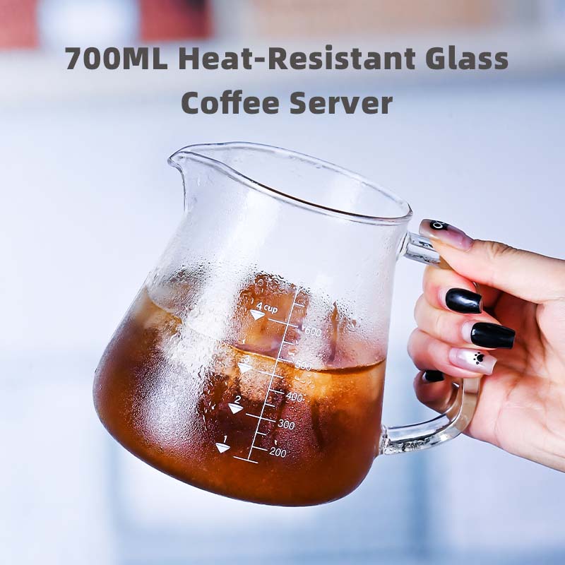 Coffee Tea And Sugar Set - Novo alto borosilicato 700ml vidro despeje