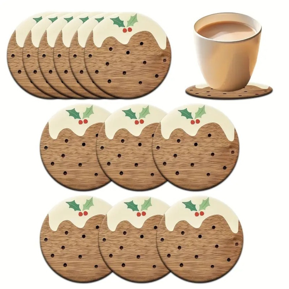 Coffee Tea And Sugar Set - Conjunto de Porta-Copos de Madeira Estilo