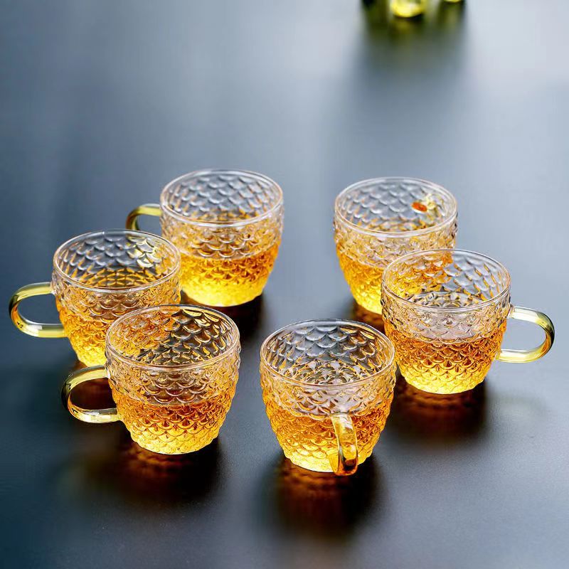 Copos de chá de vidro pequenos - Coffee Tea And Sugar Set avaliação e preço