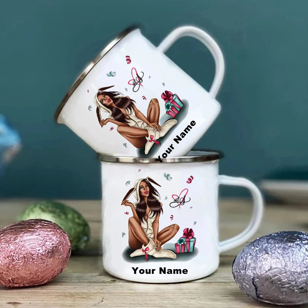 Caneca personalizada do esmalt - Coffee Tea Name avaliação e preço