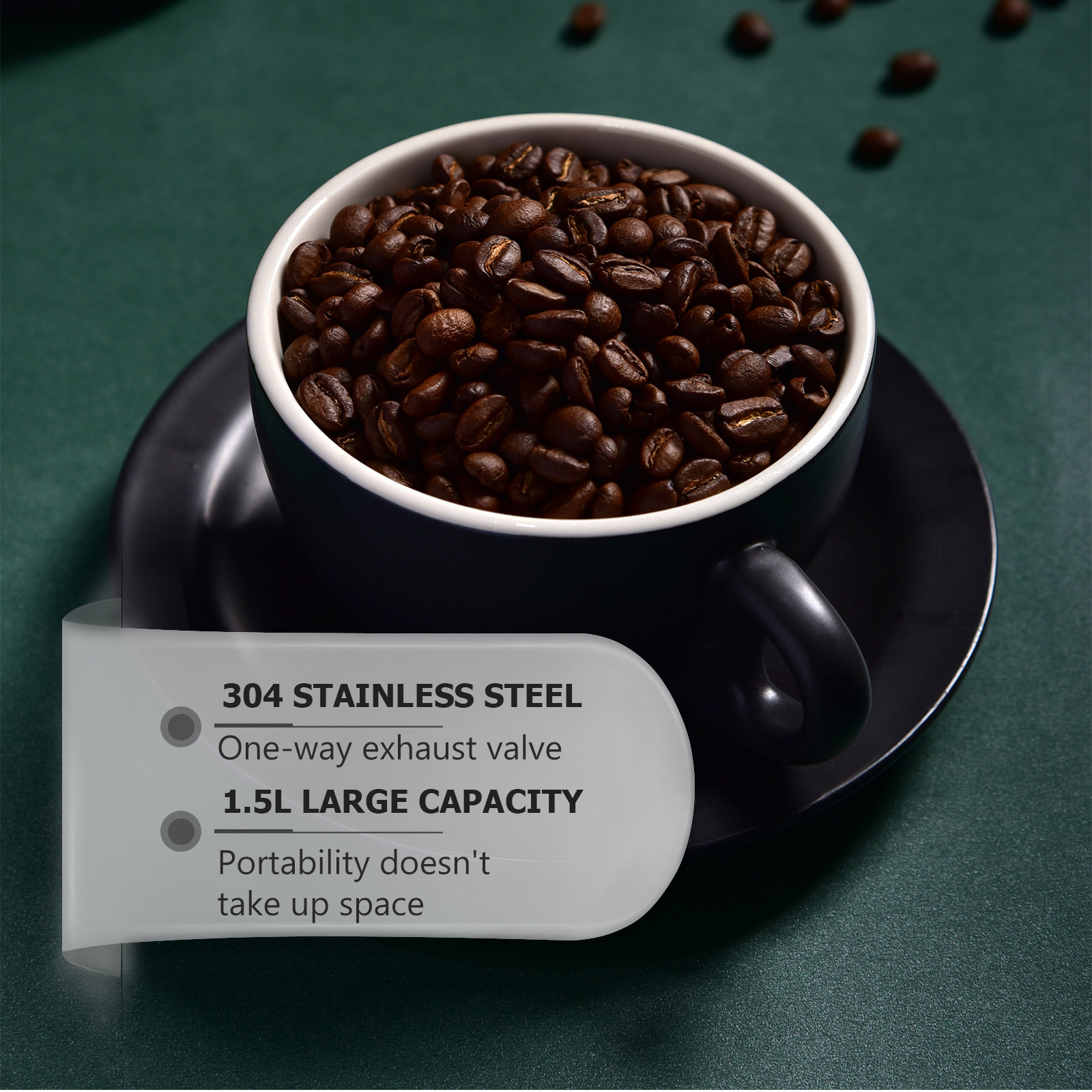 1 unidade – Recipiente para ar - Coffee Tea Sugar avaliação e preço