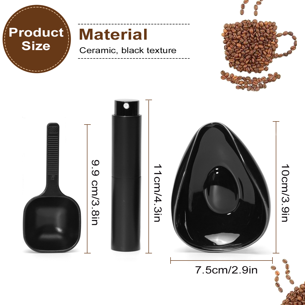 Conjunto de copo e colher dose - Coffee Tea And Sugar Set avaliação e preço