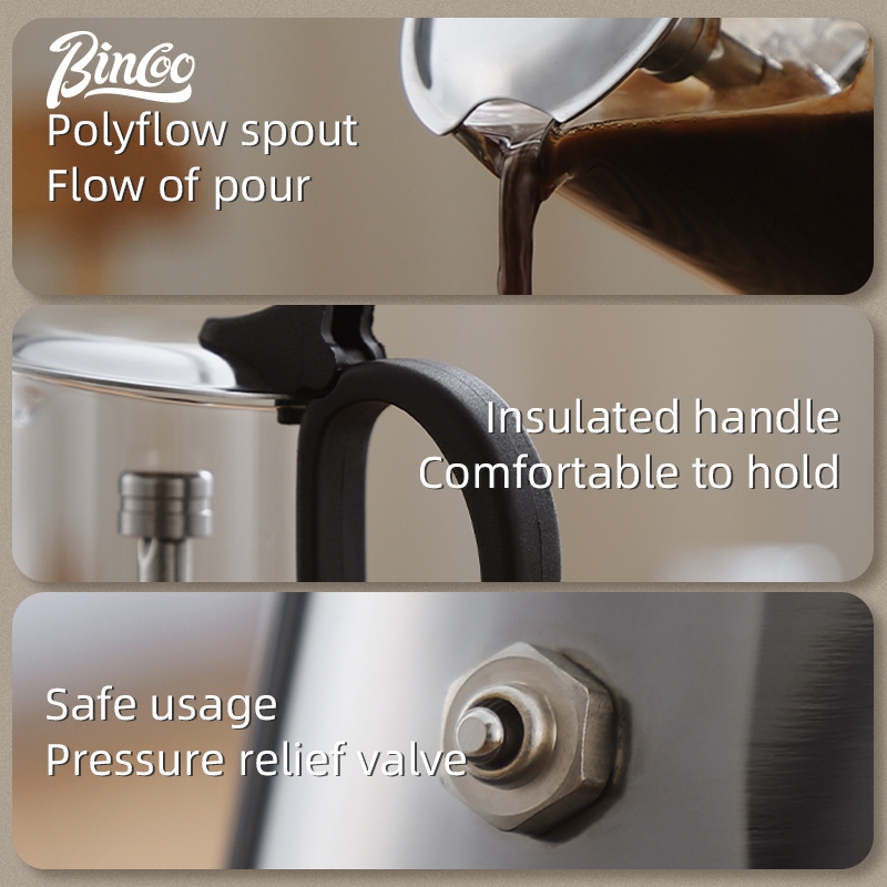 Cafeteira Moka BINCOO de Aço I - Moka Pot Stove avaliação e preço