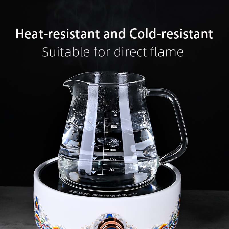 Novo alto borosilicato 700ml v - Coffee Tea And Sugar Set avaliação e preço
