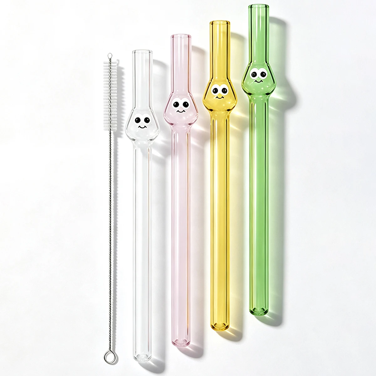 4pcs Wide 12mm Glass Straw Set - Coffee Tea And Sugar Set avaliação e preço