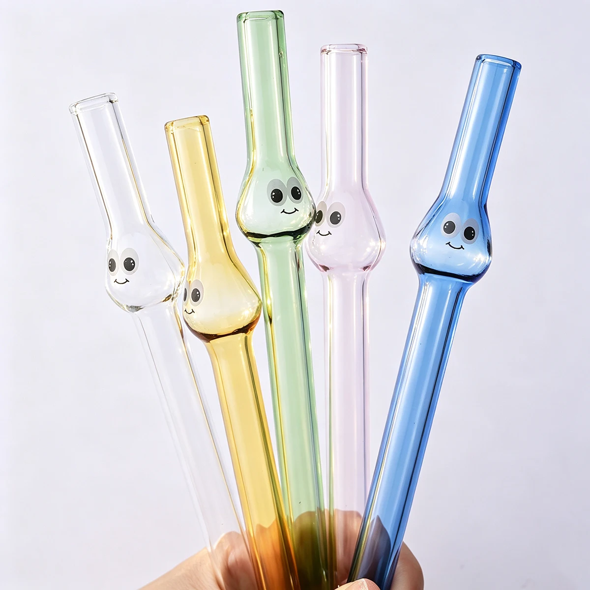4pcs Wide 12mm Glass Straw Set - Coffee Tea And Sugar Set avaliação e preço