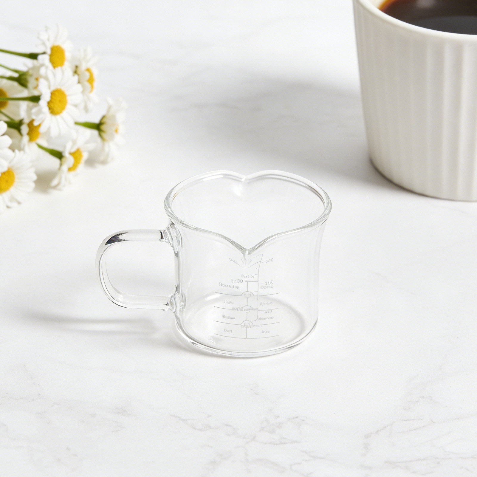 Copo Medidor de Vidro com Bico - Coffee Tea With Milk avaliação e preço